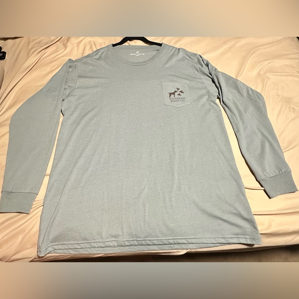 Southern Point Co Blue/Green Men’s 3XL Long Sleeve T-Shirt
